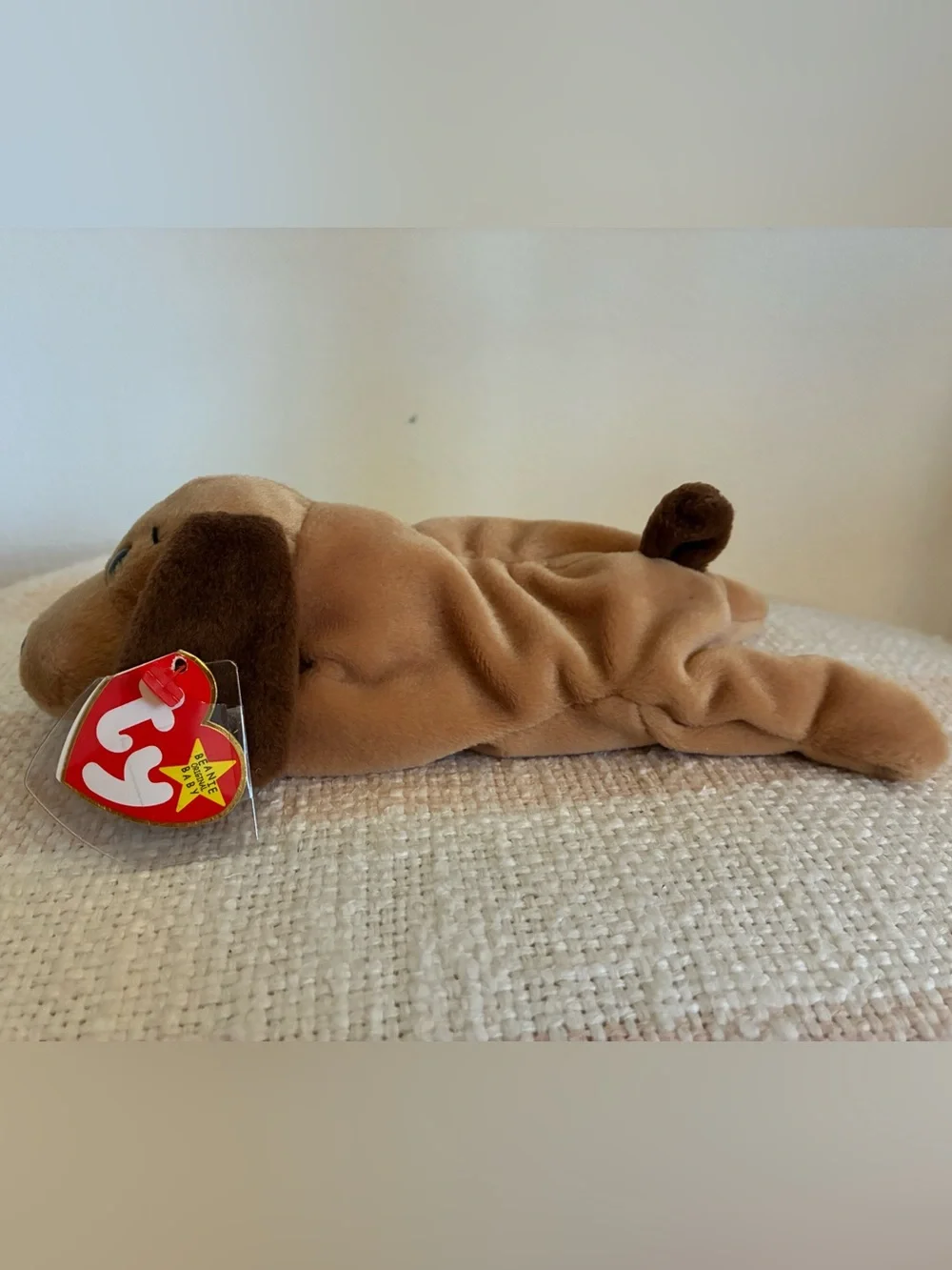 Ty Beanie Babies - “Bones” the Brown Puppy - 90s vintage collectible with tags